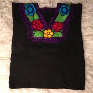 Kids Mexican Embroider Flower Top